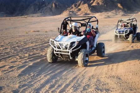 Morning Desert Safari Adventure with Hurghada Top Tours on a Quad Bike, Sand Buggy and 4×4 Jeep with Camel Ride in Hurghada